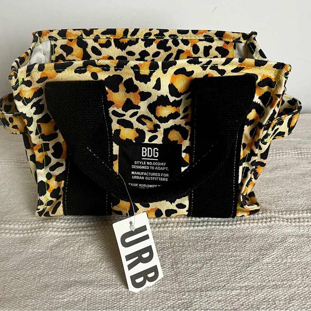 BDG Leopard Print Utility Tote Bag | Urban Outfitters Crossbody Strap - Picture 3 of 12